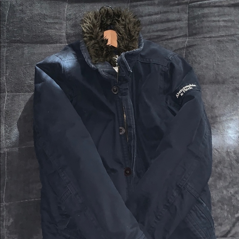 Abercrombie and Fitch Faux Fur Lined Jacket LARGE
